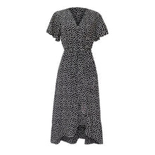 Load image into Gallery viewer, Bohe Summer Dress For Women's Dresses Green Chiffon Ruffed Maxi Dress Beach Fashion Floral Long Bandage Split Sexy Party Dress