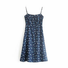 Load image into Gallery viewer, women dress print waist strap long dress
